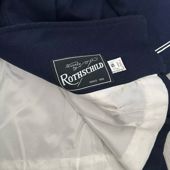 Girl’s Tailored By Rothschild Navy Blue Wool Formal Coat Size 5 - Picture 3 of 5